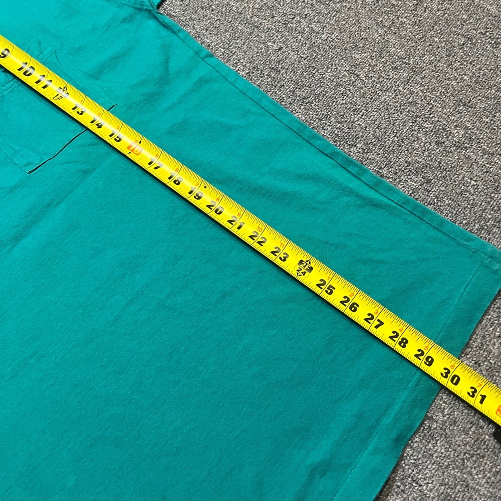 Vintage Basic Gear Pocket T-Shirt‎ XL Teal Cotton Short Sleeve 90s Single Stitch - Picture 5 of 7